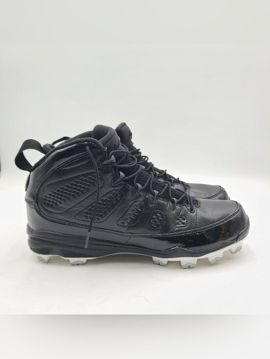 B34 Nike Air Jordan 1X 9 Retro Baseball Cleat Re2pect Black Size 12 Men\'s